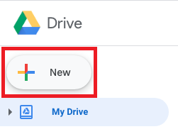 Google Drive New Button