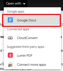 Google Drive Open With image.